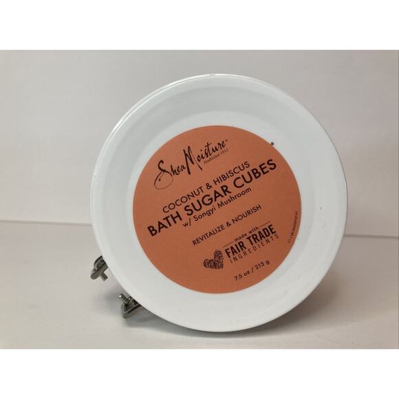 Bath Sugar Cubes Shea Moisture Coconut Hibiscus Songyi Nourish 7.5 oz - Picture 2 of 4